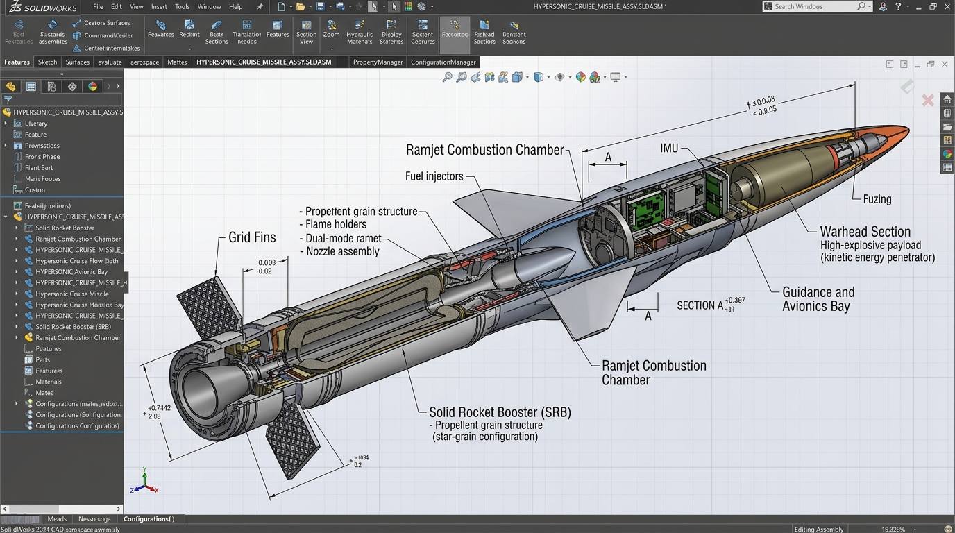 BrahMos-Class Hypersonic Ramjet & Avionics Bay