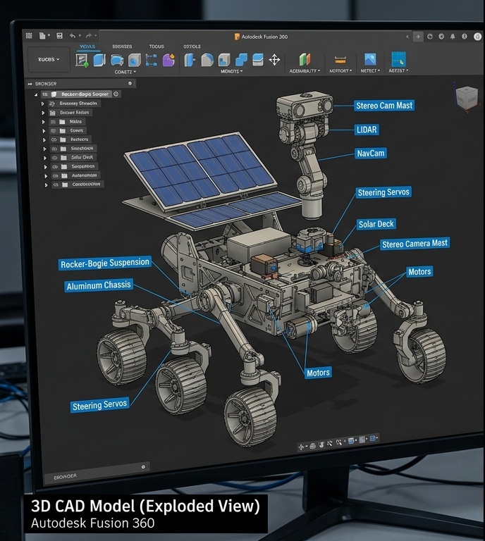 Titan Planetary Exploration Rover CAD Assembly