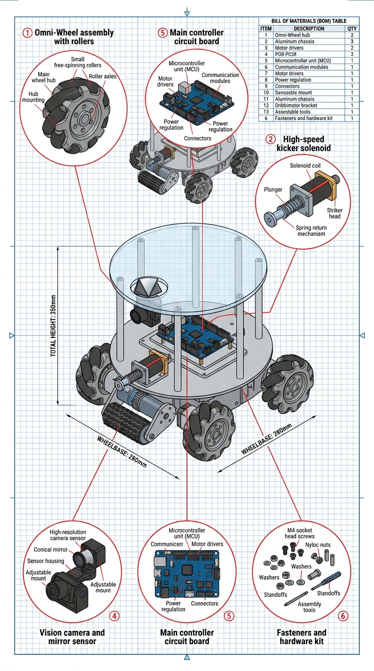 Autonomous Omni-Directional Robo-Soccer Bot